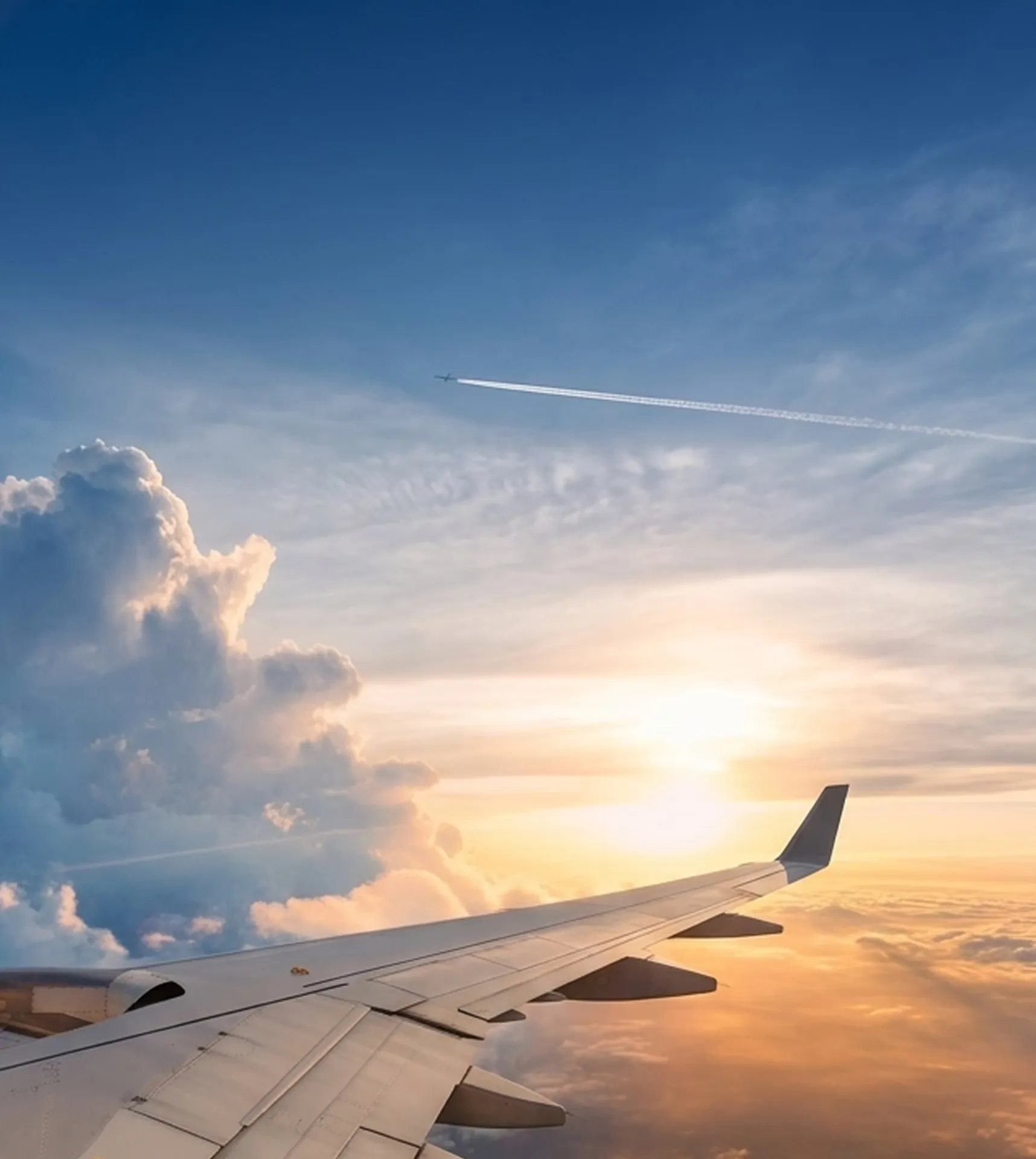 Airplane window view
